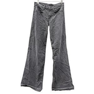 7 For All Mankind Trousers Faded Black Distressed Bell Bottom Jeans Western 27